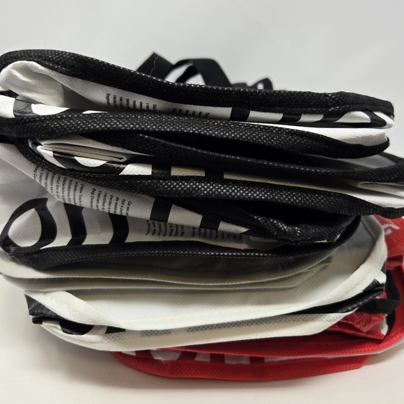 LULULEMON PREOWNED SHOPPING BAG BUNDLE OF 10 SMALL REUSABLE BAGS RED WHITE BLACK - Picture 11 of 12